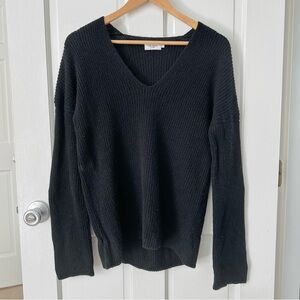 THE RESET R LABEL Sweater V-Neck Wool Cashmere Black Size M